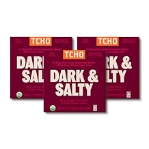 TCHO Dark & Salty 81% Dark Chocolate Bars 3 pack |Plant Based, Organic & Fair Trade Certified Chocolate | Non GMO, Non-Dairy, Vegan, Soy Free 2.1oz each