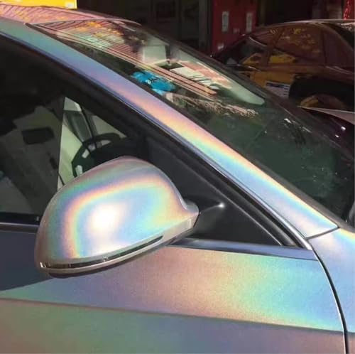 Image of CREON Rainbow Chrome Car Vinyl Wrap Gloss Air Bubble Free Adhesive Decal Sticker Film Sheet DIY (24x80 inch, Rainbow WRAP)