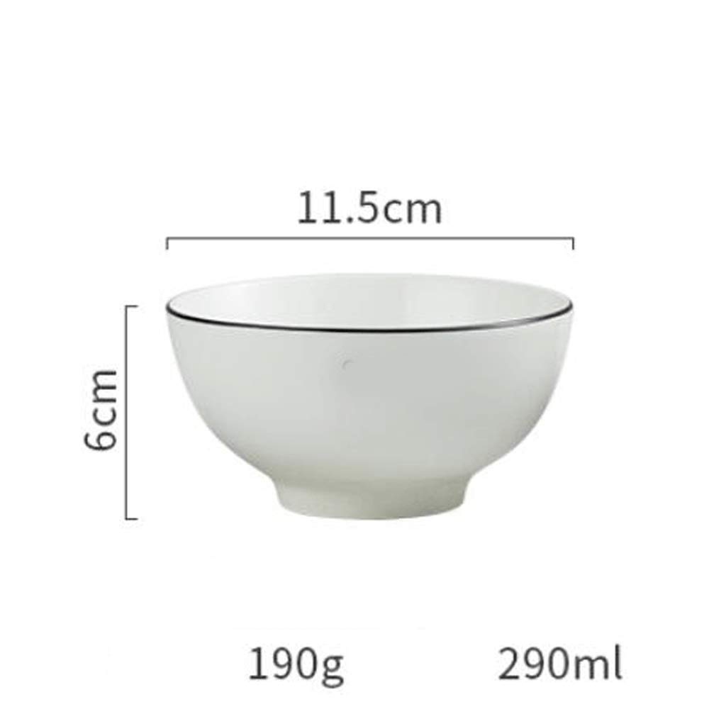 Ensaladera Cuencos de arroz de cerámica de 4 piezas for comer cuencos creativo hogar pequeño fideos sopa de fideos cuenco pequeño restaurante restaurante conjunto 11.5 * 6 cm pequeña capacida