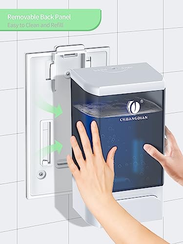 CHUANGDIAN Manual Liquid Soap Dispenser, Wall Mount, 34oz, White — view 5