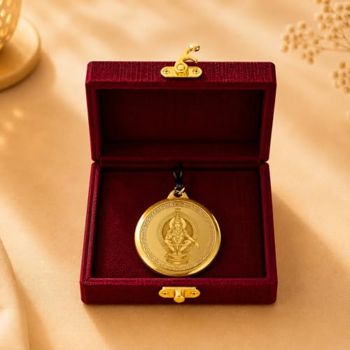 Image of DIVINITI 24K Gold Plated Double-Sided Religious Pendant with Premium Gift Box, Spiritual Locket for Men & Women, Devotional Jewellery for Gifting & Everyday Wear