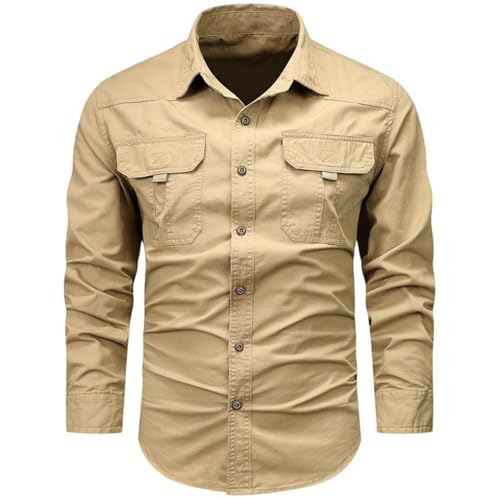 Chemise cargo homme en coton vêtement d'extérieur pour sortie urbaine