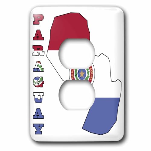 Carte et Lettres du Paraguay 3dRose pour habiller une prise double