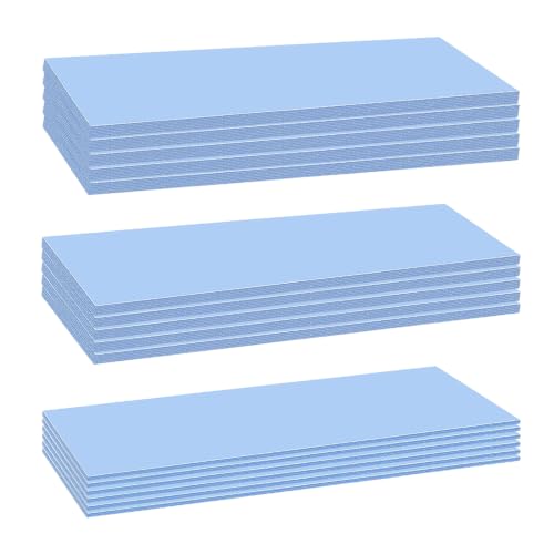 16 Pièces Pads Thermiques en Silicone, Conductivité Thermique 6.0 W/mk, Épaisseur 0.5/1/1.5 mm, Silicone Flexible Wärmeleitfähiges Silikonpad pour SSD, CPU, GPU, LED IC Thermal Pads