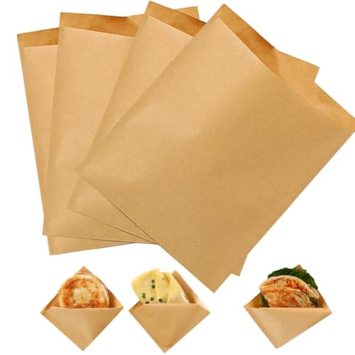Bolsas de papel para bocadillos y envoltorio de comida rápida resistente a grasa 2