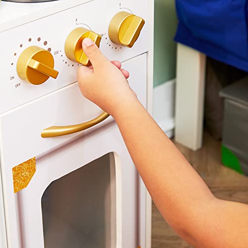 Teamson Kids - Wooden Play Kitchen Set For Kids, Children Toddler Kitchen Playset, Pretend Toy Kitchen Sets For Kids Ages 4-8, Small Play Kitchen Set With 11 Cookware Accessories - White #TOP5