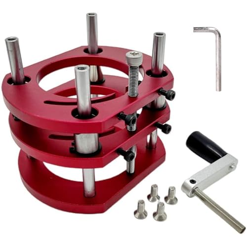 Base de table de défonceuse précise pour le bois avec manivelle de réglage