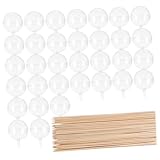 EXAOMBLE 100個入り水晶球花束用チョコレートカップ スティック付きトリュフチョコレート包装ホルダー お菓子