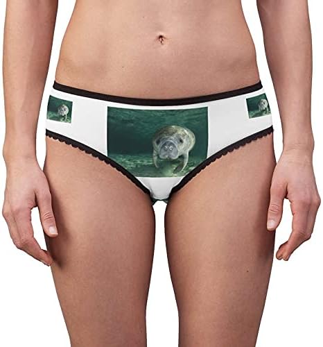 Manatee Portrait Panties, Manatee Portrait Underwear, Briefs, Cotton Briefs, Funny Underwear, Panties For Women