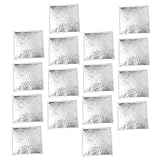 HOMSFOU 1 Satz Silberfolie Dekorationen Vergoldung Blättern Nachahmung Bastelzeug Handwerkskunst Dekorationsprojekt Decor Blattsilber Silbernes Blatt Nachgemachte Folie Silver 200 Stück