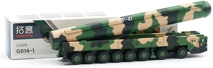 Miniatura 3 de Modelo de vehículo de misil balístico intercontinental Dongfeng DF-41 a escala 1100 modelo militar de combate de aleación Modelo de vehículo fundido