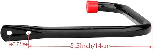 Miniatura 4 de Black - Gancho para escalera de almacenamiento de garaje, paquete de 12 ganchos resistentes, 6.7 pulgadas para organizar herramientas de jardín