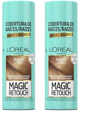L'OREAL PARIS Magic Retouch Spray Retoca Raíces y Canas Rubio 75ml (Paquete de 2)
