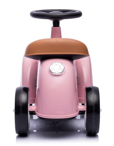 Rutschauto ab 1 Jahr Retro Classic, Rutschauto Indoor, Auto Kinder, Baby Auto, Gehhilfe mit Horn (Rosa) – Bild 5
