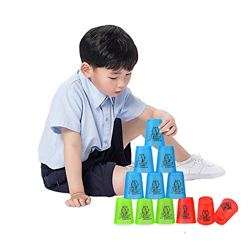 Seisso XQ-JJL-0019-BU Stack Cups, Stacking Cup Set Classic Stack Training Game Toys thumb #6