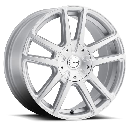 Raceline Wheels 145S Encore Wheel Silver 16X7"5X100/5X114.3 Bolt Pattern +40mm Offset/(5.57"B/S) 10 Spoke Aluminum Passenger Car Wheels, Full Size Replacement Silver Car Rims