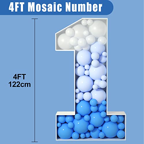 4Ft Mosaic Number For Balloons, 1St Birthday Girl Decorations, First Birthday Decorations For Girl, Giant Mosaic Balloon Frame, 1St Birthday Gifts Boy For Party Decor, Anniversary, Balloon Arch Kit #TOP4