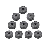 10Pcs Drum Cymbal Felt Pads Soft Cymbal Stand Felt Washer Replacement Accessories for Drum Set Percussion Instrument(Grey)