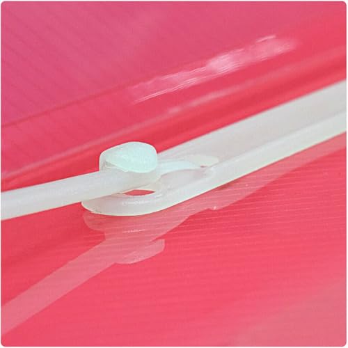 Pasta Plástica com Grampo e Trilho, Ofício, Pacote com 10 Unidades, Vermelho, Dac