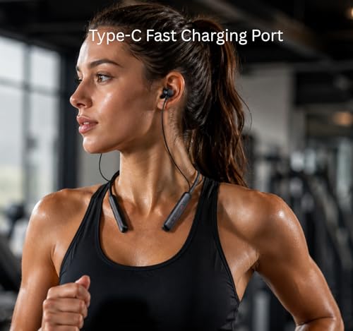 Image of Neckband for Boat Rockerz Summit with Deep Bass Stereo Sound, Lightweight Flexible Design, Comfortable in Ear Fit & Long Lasting Battery Backup Support