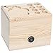 2-lagiger Holzständer Für Ätherische Öle, Aufbewahrungsbox Für Ätherische Öle, 28 Ablagefächer Für Ätherische Öle (Color : Beige, Size : 23x19x18cm)