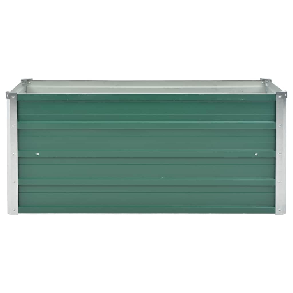 Stal cynkowa, podnoszone łóżko ogrodowe, 100 x 40 x 45 cm, zielone, trwałe, do użytku na zewnątrz, na rośliny, zioła, kwiaty i sukulenty z drenażem