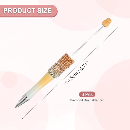 Plumas Diamante para Enhebrar PATIKIL Bolígrafo Gradiente Tinta Negra 2