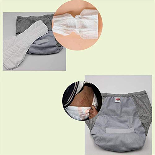 Reusable Incontinence Protective Briefs,Adult Leakproof Underwear Washable Briefs for Men 10.8 (Size : XL) Kansas 