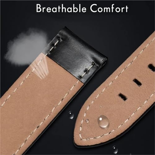 Bracelet cuir compatible DW 20mm pour remplacer un bracelet usé - 3