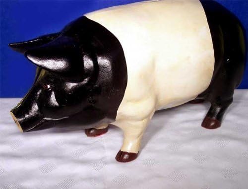 americana-r-us Pot Belly Pig Piggy Bank- Door Stop -Garden - Cast Iron