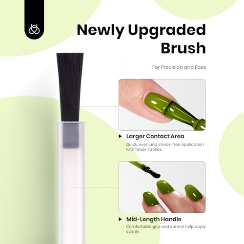 Image of Beetles Summer Gel Polish Set - 6 Colors Hema Free 15ML Full Size Green Nude Pink Gel Polish Kit Soak Off Uv LED Nail Lamp DIY Home Manicure Salon Lakeside Serenity Gift for Women Girls