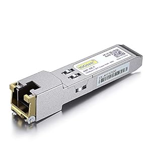 10Gtek 1.25G SFP-T, 1000BASE-T Copper SFP, SFP to RJ45 SFP Module Transceiver for Cisco SFP-GE-T, Meraki, Fortinet, Ubiquiti UniFi UF-RJ45-1G, D-Link, Supermicro, Netgear, TP-Link and More