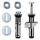 2 Stück Neu Toilettensitz Schraubensatz, Universal Lang, Edelstahlmutter Schraube, Einfach zu installieren, Toilettensitz-Ersatzteil-Kit (Screws-JS2)