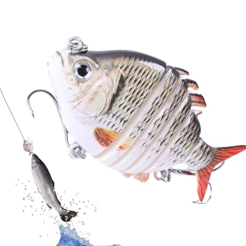 Crankbaits para la pesca, cebo de pesca |Lirios de agua Dulce con Múltiples articulaciones con Gancho | Cebos de Gato de colores, Accesorios de Portátil para Todas Las Capas de ea