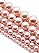 Perla in oro rosa naturale con conchiglia, perline distanziali rotonde per gioielli fai da te braccialetto collana accessori 15 pollici 6/8/10/12 mm oro rosa 12mm circa 30beads
