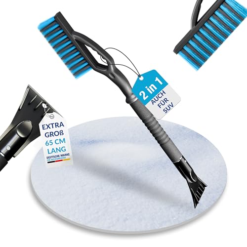 NTG Eiskratzer Auto mit Besen -XXL 65 cm lang - Schneebesen Auto...