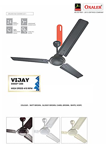 Image of Oxaler Vijay 48 inch(1200 mm) High Speed 410 RPM (Matt brown)