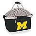 PICNIC TIME 645-00-175-342-0 University of Michigan Embroidered Metro Picnic Basket, Black