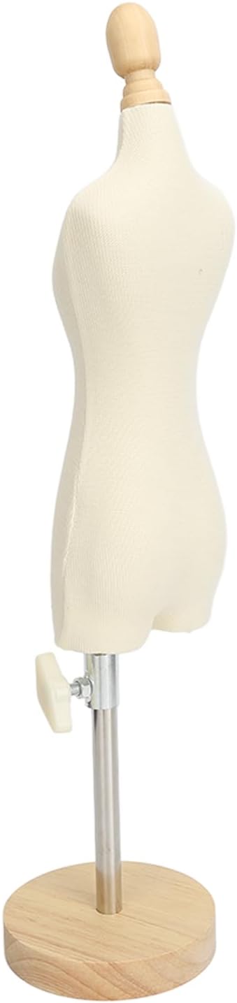 Display Body Model, Multifunctional Dress Form Female with Wooden Base for Teaching (1/4)