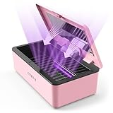 ENNVA UV Light Sanitizer - Large UV-C Light Disinfection Box - Powerful 360° Ultraviolet Sanitizing Box - Portable UV Sterilizer Cleaner for Cell Phone, Keys - Pink