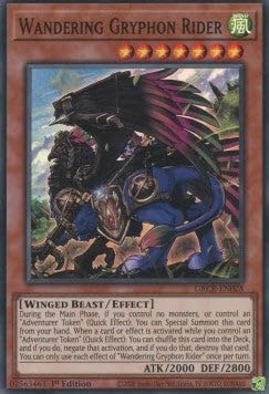 Wandering Gryphon Rider GRCR-EN028 Super Rare Englisch Near Mint 1. Auflage - The Grand Creators - mit ReCollectibles-Versandschutz - für Yu-Gi-Oh!