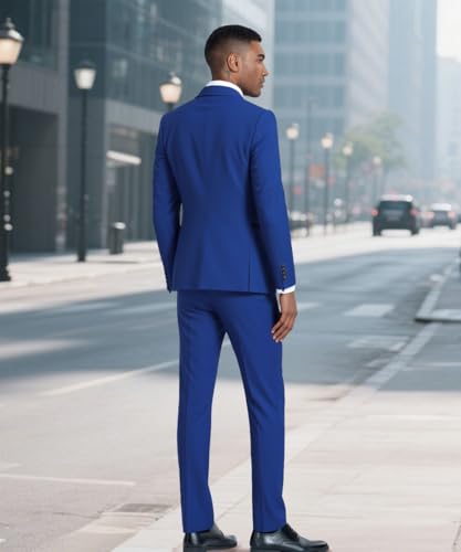 Men's 3 Piece Wedding Suits Slim Fit Double Breasted Suit Set for Men Blazer Vest Pants Suit with Bow -Tie2