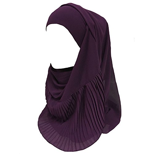 Lina Lily Pleated Chiffon Muslim Hijab Head Scarf Product Details