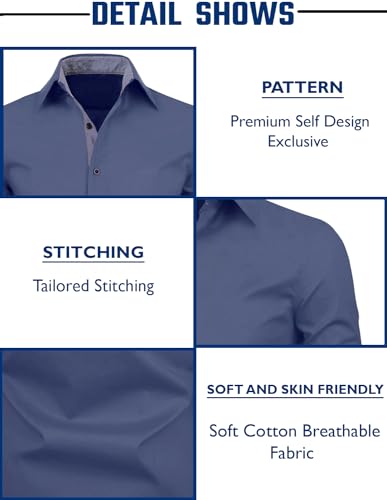 Image of Zombom Men's Combo Regular Fit Cotton Blend Full Sleeve Casual Shirts Pack of 3