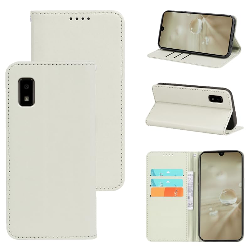 適用 AQUOS wish SHG06 / SH-M20 / A104SH / wish2 SH-51C ケース 手帳型 カバー PUレザー カード収納 財布型 耐衝撃 ケース マグネット スタンド機能付き 5色（適用 AQUOS wish SHG06 / SH-M20 / A104SH / AQUOS wish2 SH-51C 用 ケース 手帳型 (ホワイト)