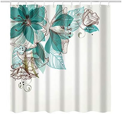 SearchI Shower Curtain Set, Univasal Bathroom Curtain, Polyester Waterproof Shower Curtain, Decorative Halloween and Christams Bath Curtain Bathroom Accessories with 12 Hooks, 72x72 in