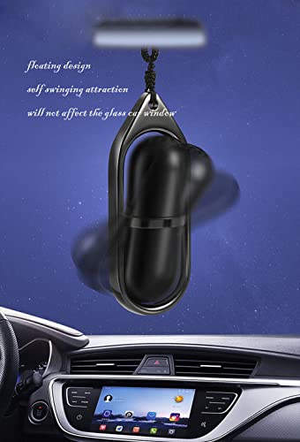 Image of Car Perfume Pendant Air Freshener Essential Oil Diffuser Cute Car Rear View Mirror Accessories Hanging Decor (Black)