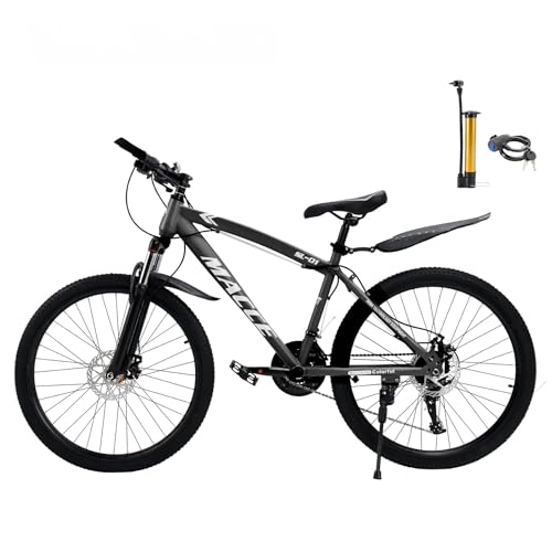 Artudatech 自転車 マウンテンバイク 27段変速 クロスバイク デュアルディスクブレーキ 高炭素鋼フレーム 自行车 ロックアウト機能付き 自転車 クロスバイク 9段変速チェーン