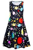 3 4 5 6 Years Old Little Girls Planets Dress Baby Kids Casual Floral 3D Print Easter Cute Black...