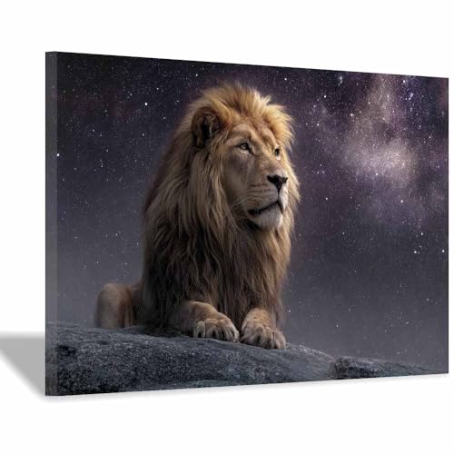 Peinture murale sur toile de lion pour briser la monotonie des murs